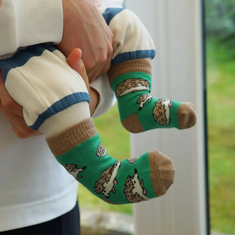 Save the Hedgehogs Bamboo Socks for Kids by Barekind NZ