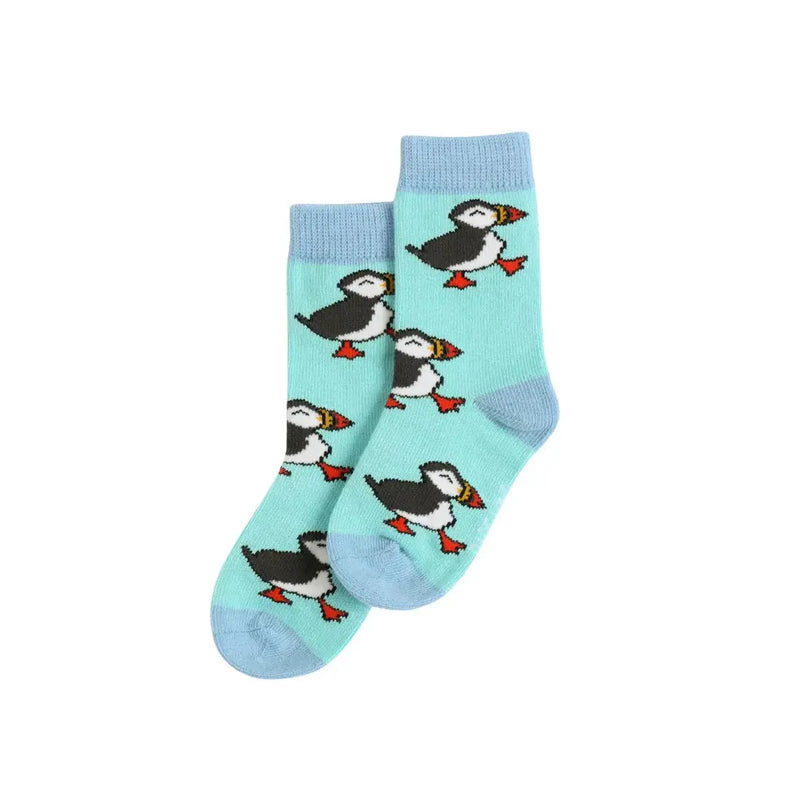 Save the Puffin Bamboo Socks for Kids by Barekind NZ