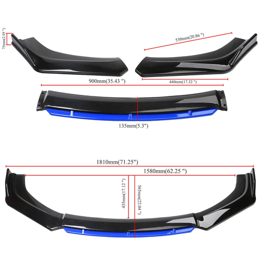 Car Front Bumper Protector Kit - Blue G63 by salelink.co.nz
