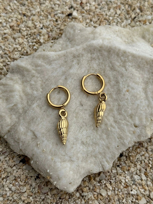 Ngā Kōhatu o te Moana Gold Huggies by Tahana Jewellery