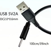 Barrel Jack Power Cable - 2mm x 0.6mm charger (Black) 1m by 9eight5