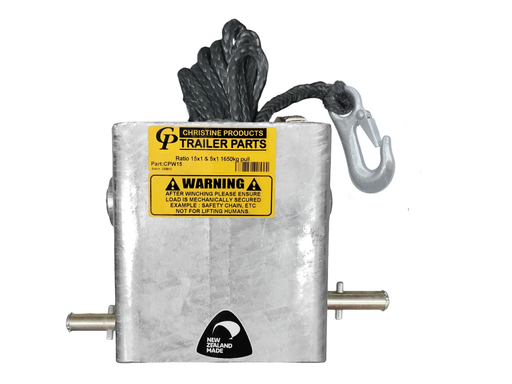 15:1 Winch and Rope - 1650kg - 2 Handles by Trojan