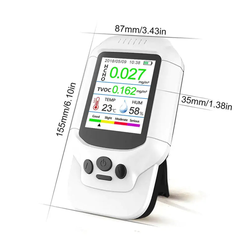 Professional Air Quality Monitor for PM2.5 and HCHO - Digital Formaldehyde Detector with LCD Display by Mead's Supply & Equipment Outfitters limited