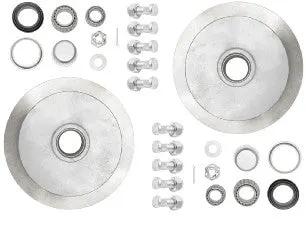 2000kg Disc Braked Hub Set - CI Disc - Blank - Pair