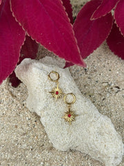 Whetū Whero Gold Huggies by Tahana Jewellery
