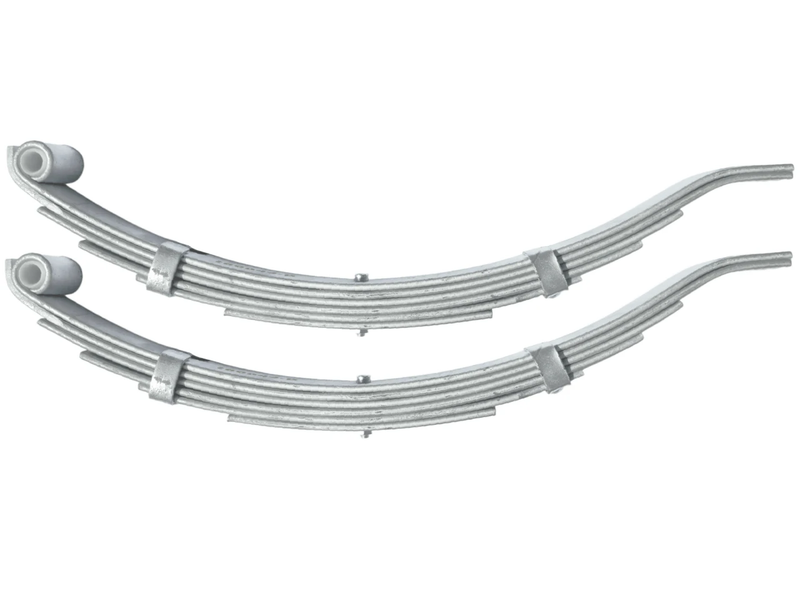 Trojan 6 Leaf Low Slipper Spring - 1500kg - 50mm wide - Pair displayed on a white background.