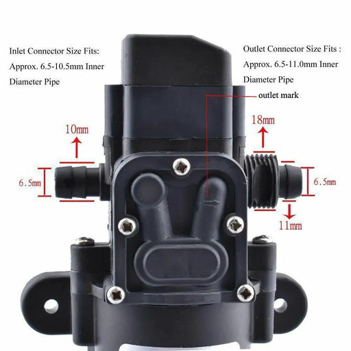 60W 12V 80PSI Water Pump High Pressure 5L/Min Self-Priming Caravan Camping Boat by salelink.co.nz