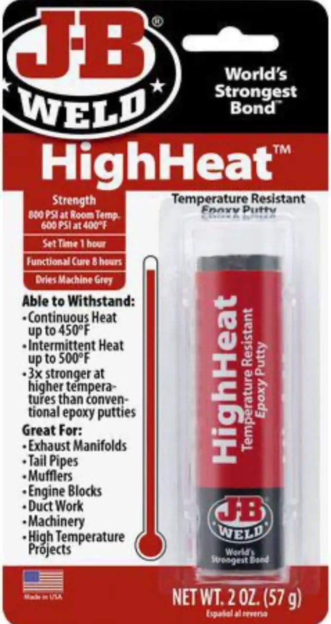 Racing Pro NZ Ltd JB Weld HighHeat Epoxy Putty Stick 56.8g - 8297 JB Weld HighHeat Epoxy Putty Stick 56.8g - 8297