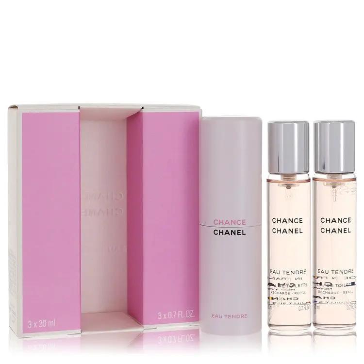 Chance Eau Tendre Mini Eau De Toilette Spray + 2 Refills by Chanel 3 x 21 ml by Brands HD