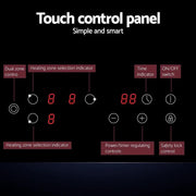 Devanti Electric Ceramic Cooktop 60cm Kitchen Cooker 4 Burner Hob Touch Control 5200W by SportZone.co.nz