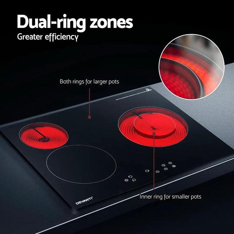SportZone.co.nz Appliances > Kitchen Appliances > Cooktops & Stoves Devanti Electric Ceramic Cooktop 60cm Kitchen Cooker 4 Burner Hob Touch Control 5200W Devanti Electric Ceramic Cooktop 60cm Kitchen Cooker 4 Burner Hob Touch Control 5200W