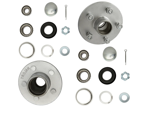 1750kg Non Braked Hub Set - Slimline - Pair by Trojan