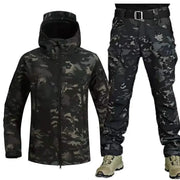 Outdoor Shark Skin Warm Camouflage Jacket and Pants Set - Tactical Softshell Fleece-Lined | Military Style by Mead's Supply & Equipment Outfitters limited