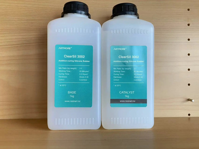 Shore A 30 Clearsil Silicone Rubber 3002 - Long Working Time High Performance 2kg Pack by Resin Art NZ