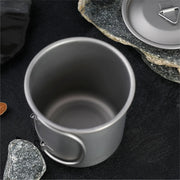Titanium Folding Cup for Camping - Collapsible Travel Mug with Lid | Ultralight Outdoor Drinkware by Mead's Supply & Equipment Outfitters limited