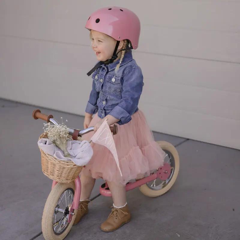 Kids Bike Helmet Vintage Pink – CoConuts | Children’s Helmet NZ by Curious Moonbeam