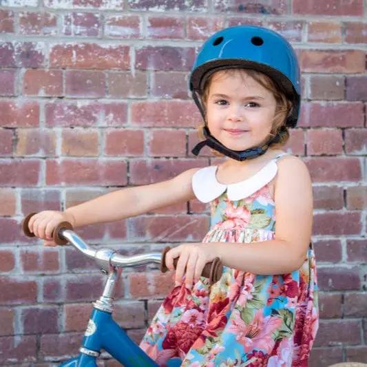Kids Bike Helmet Vintage Blue – CoConuts | Children’s Helmet NZ by Curious Moonbeam