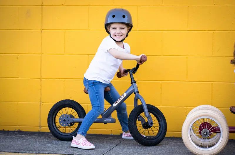 Kids Bike Helmet Vintage Grey – CoConuts | Children’s Helmet NZ by Curious Moonbeam