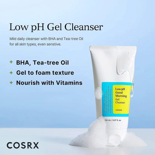 Poppy Gifts Skin Care COSRX Low pH Good Morning Gel Cleanser 150ml COSRX Low pH Good Morning Gel Cleanser 150ml