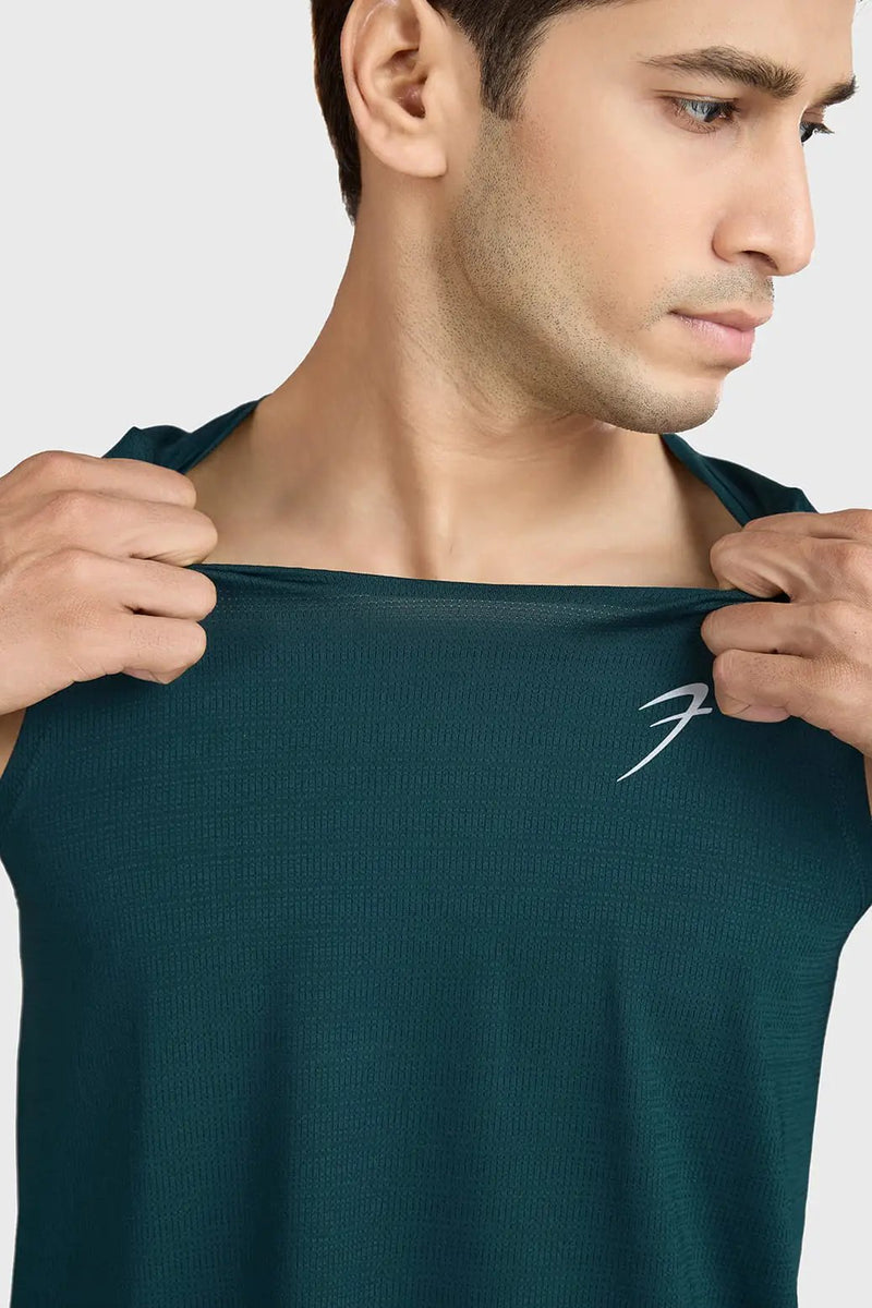 Ember Running Tank Bottle Green by Fuaark Nz