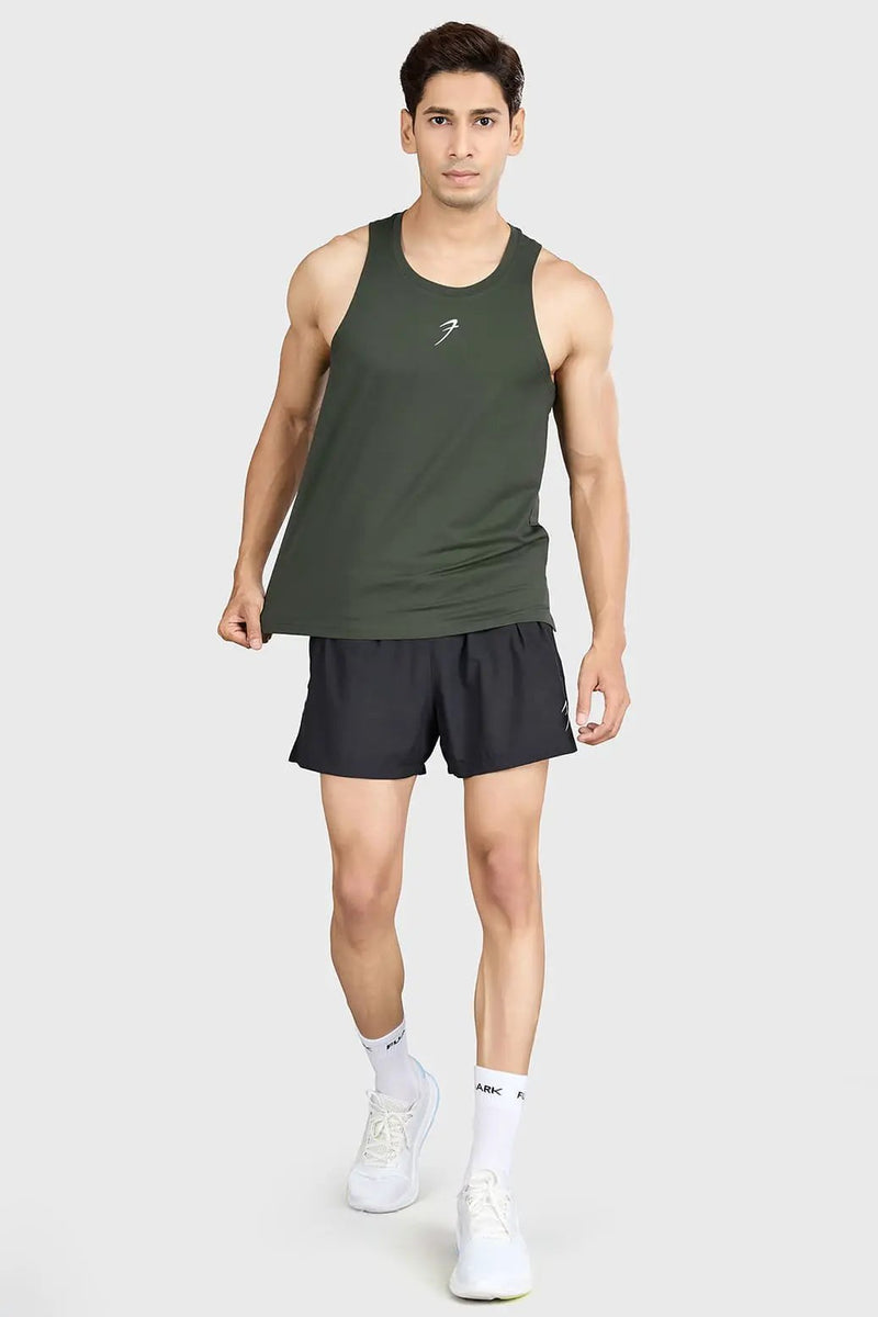 Pulse Running Tank Olive by Fuaark Nz