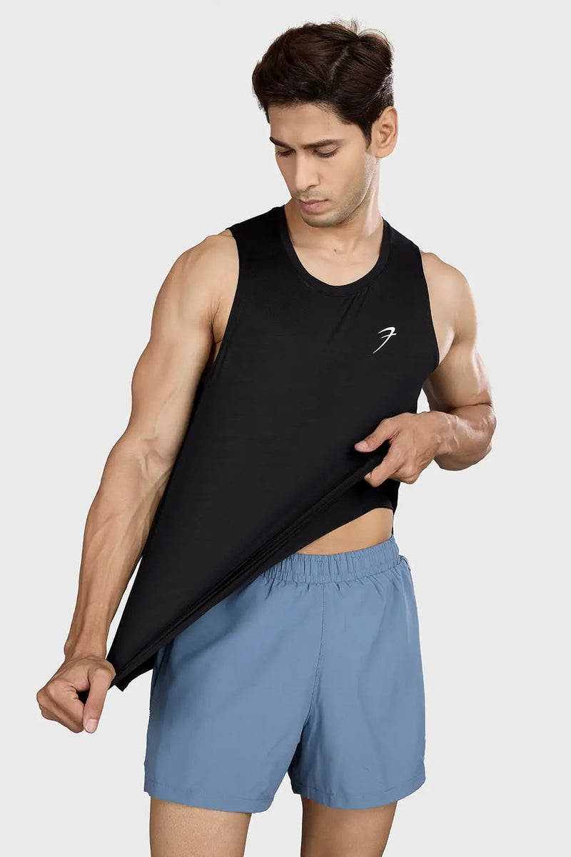 Ember Running Tank Black by Fuaark Nz