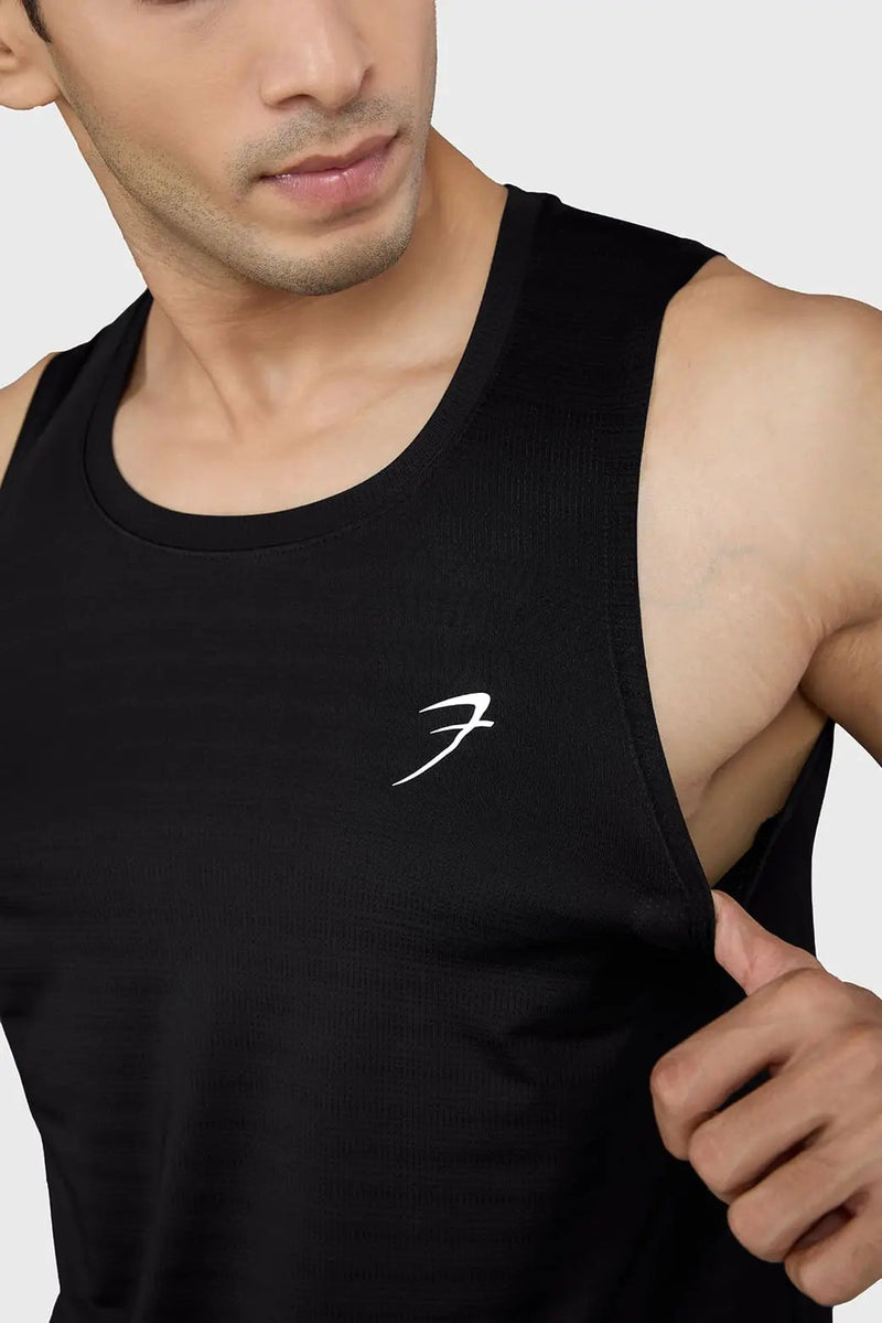 Ember Running Tank Black by Fuaark Nz