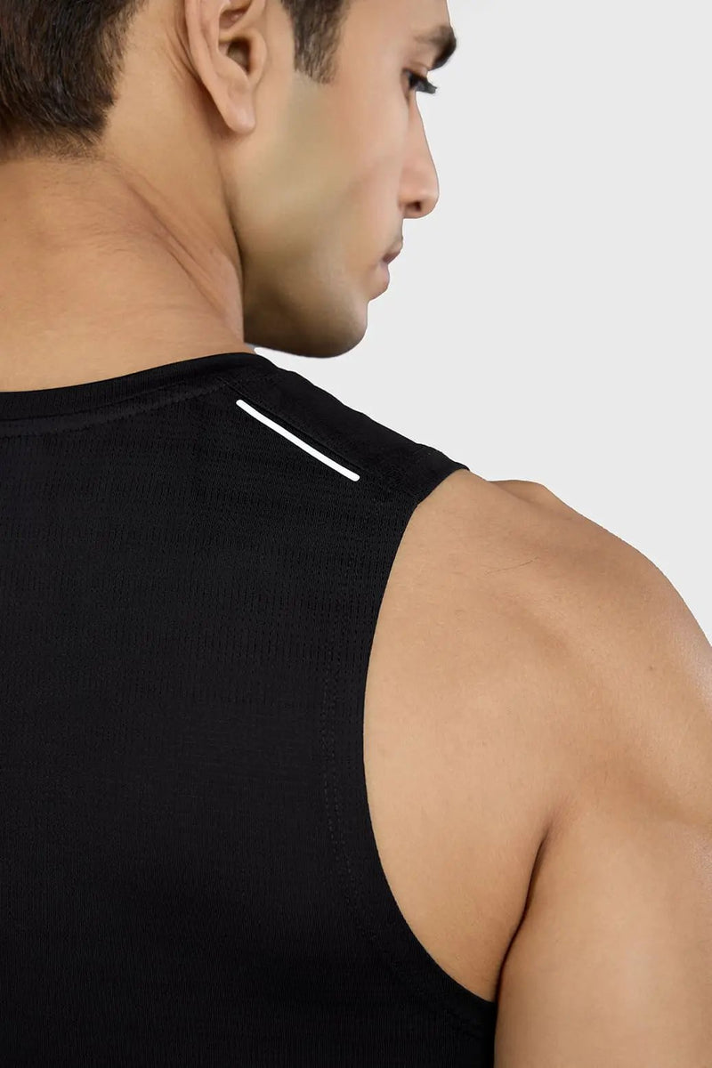 Ember Running Tank Black by Fuaark Nz