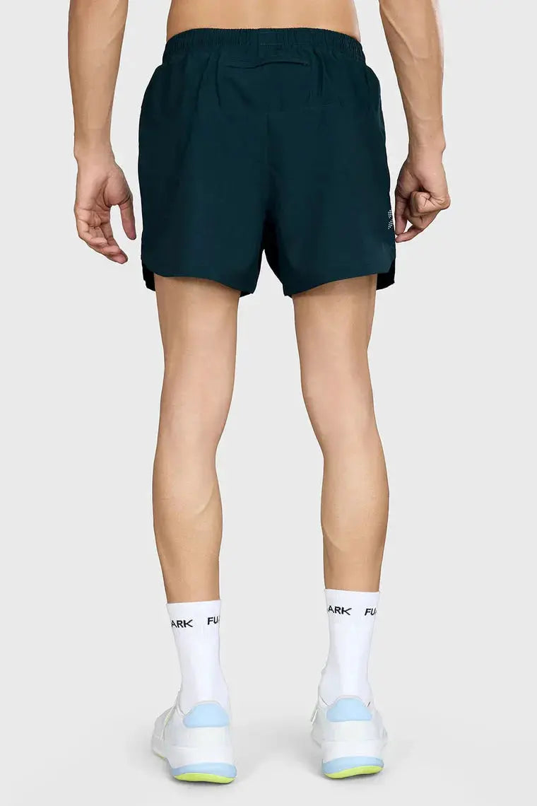 Pulse 4" Running Shorts Deep Green by Fuaark Nz
