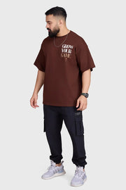 Unisex Grow Oversized T-shirts Coffee by Fuaark Nz