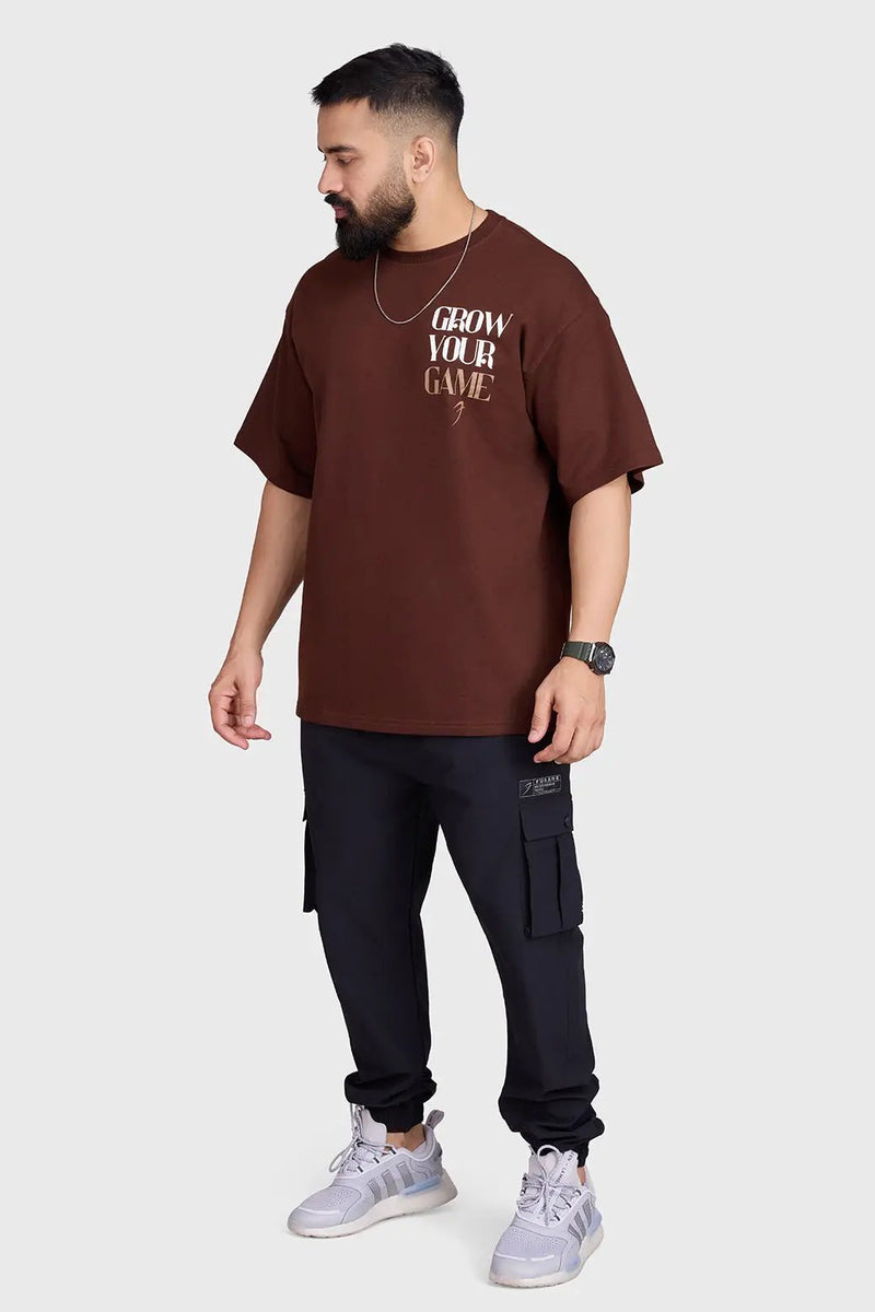 Unisex Grow Oversized T-shirts Coffee by Fuaark Nz
