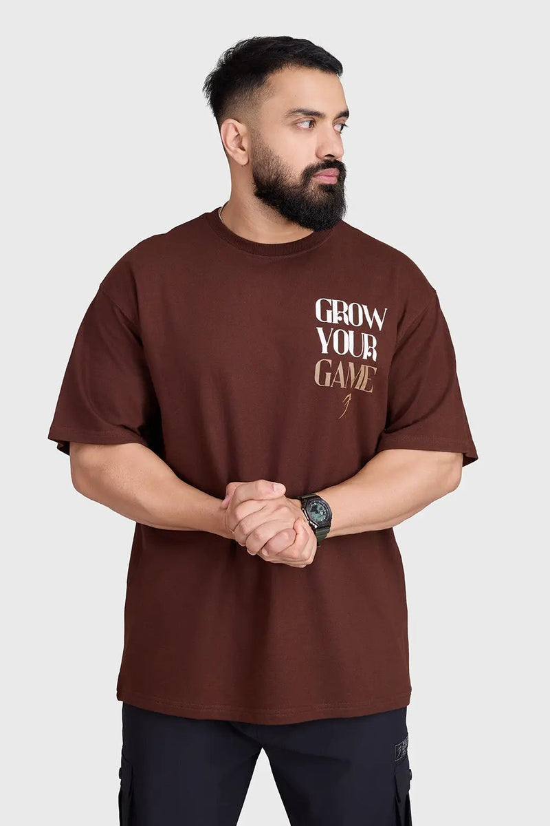 Unisex Grow Oversized T-shirts Coffee by Fuaark Nz