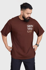 Unisex Grow Oversized T-shirts Coffee by Fuaark Nz
