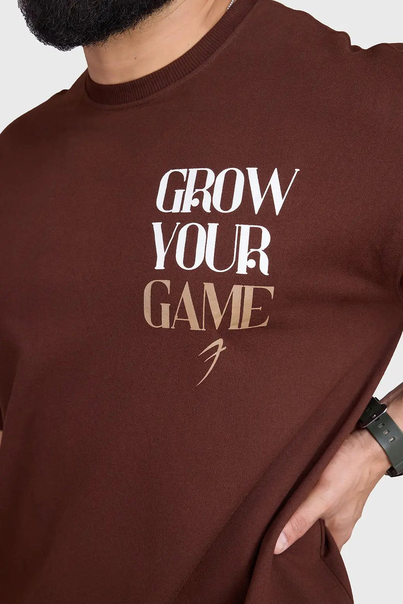 Unisex Grow Oversized T-shirts Coffee by Fuaark Nz