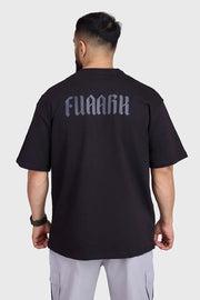 Regime Oversized T-shirts Black by Fuaark Nz