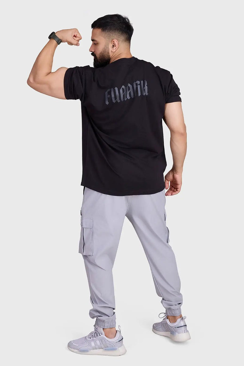Regime Oversized T-shirts Black by Fuaark Nz