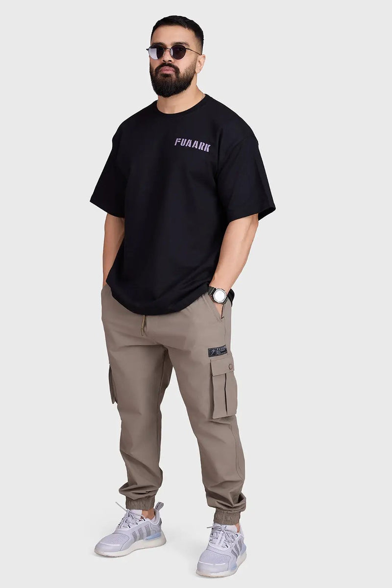 Unisex Rage Oversized T-shirts Black by Fuaark Nz