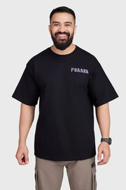 Unisex Rage Oversized T-shirts Black by Fuaark Nz