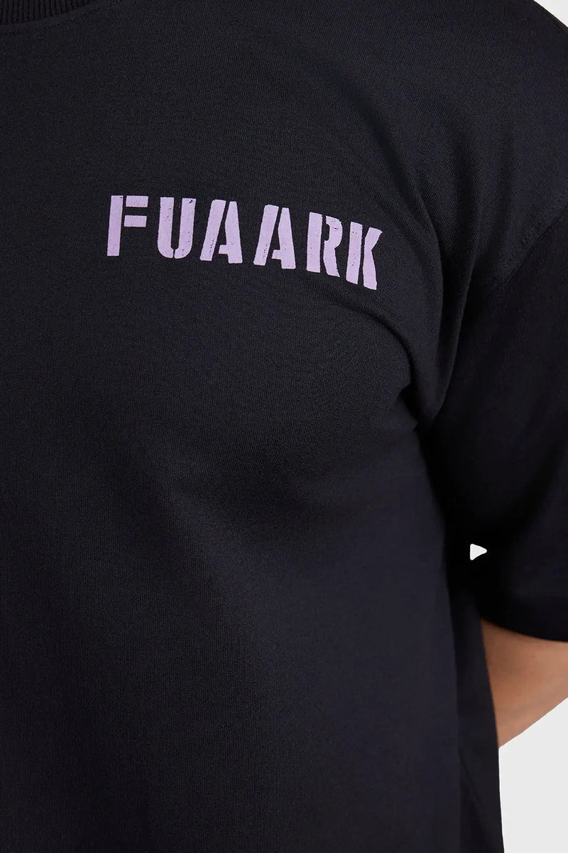 Unisex Rage Oversized T-shirts Black by Fuaark Nz