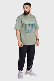 Unisex Regime Oversized T-shirts Sage Green by Fuaark Nz