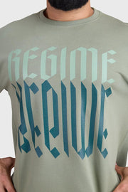 Unisex Regime Oversized T-shirts Sage Green by Fuaark Nz