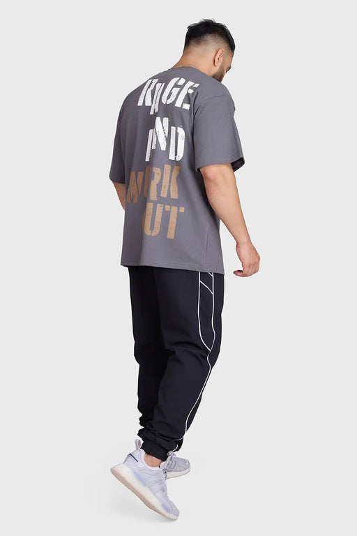 Rage Oversized T-shirts Charcoal by Fuaark Nz