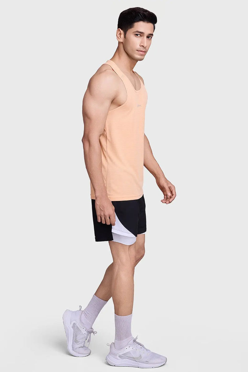 Checks Running Tank Peach by Fuaark Nz