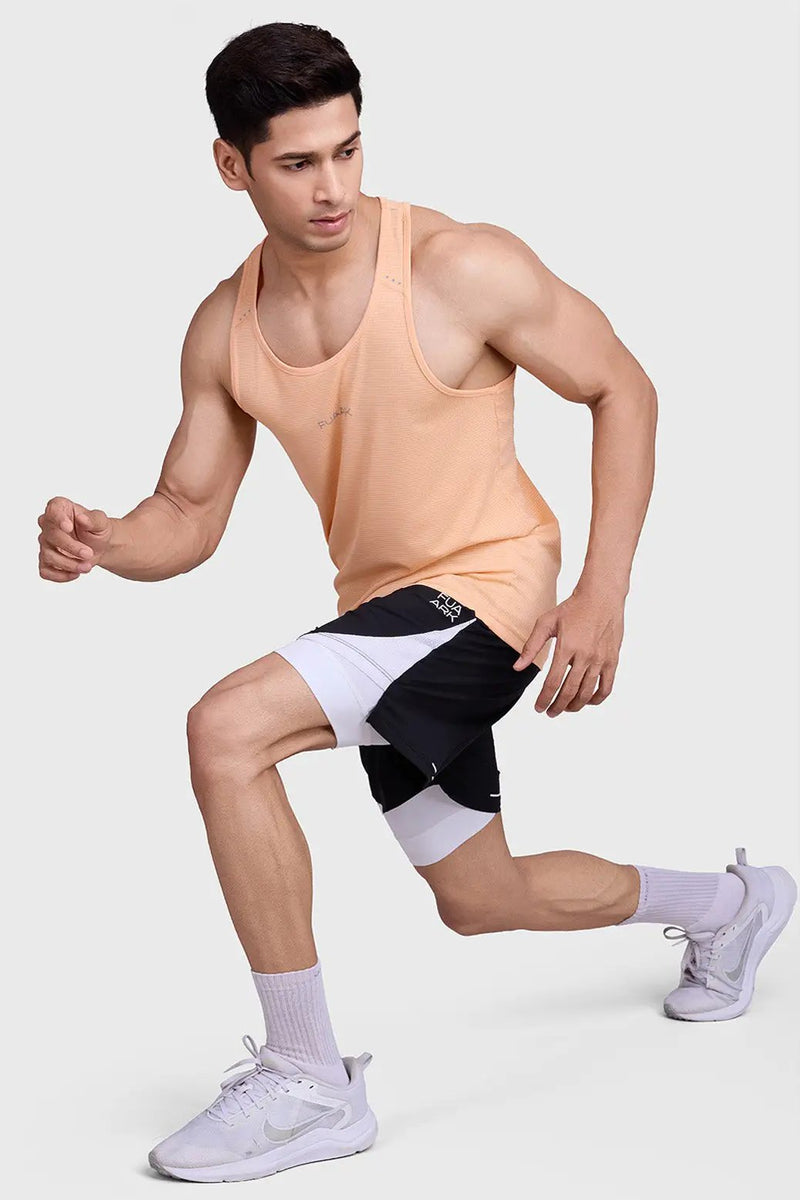 Checks Running Tank Peach by Fuaark Nz
