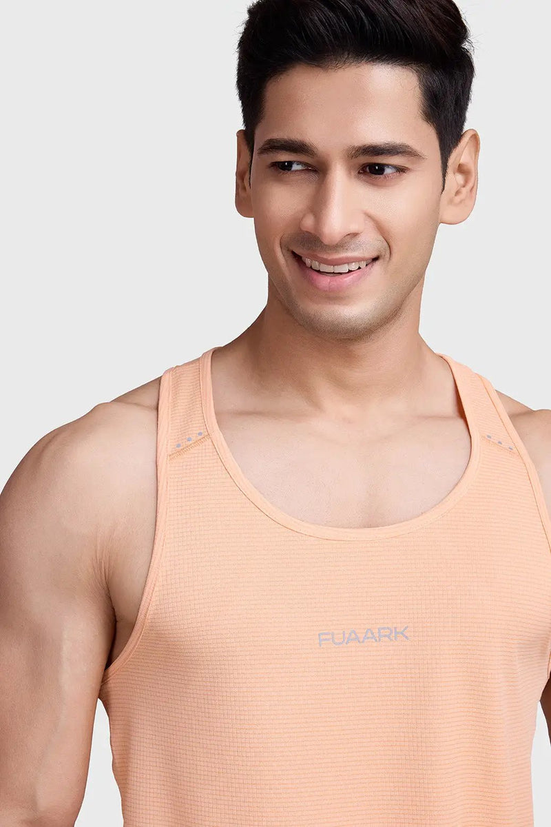 Checks Running Tank Peach by Fuaark Nz