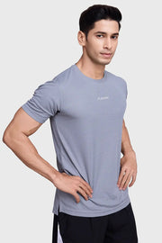 Checks Running T-shirt Ultimate Grey by Fuaark Nz
