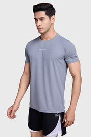 Checks Running T-shirt Ultimate Grey by Fuaark Nz