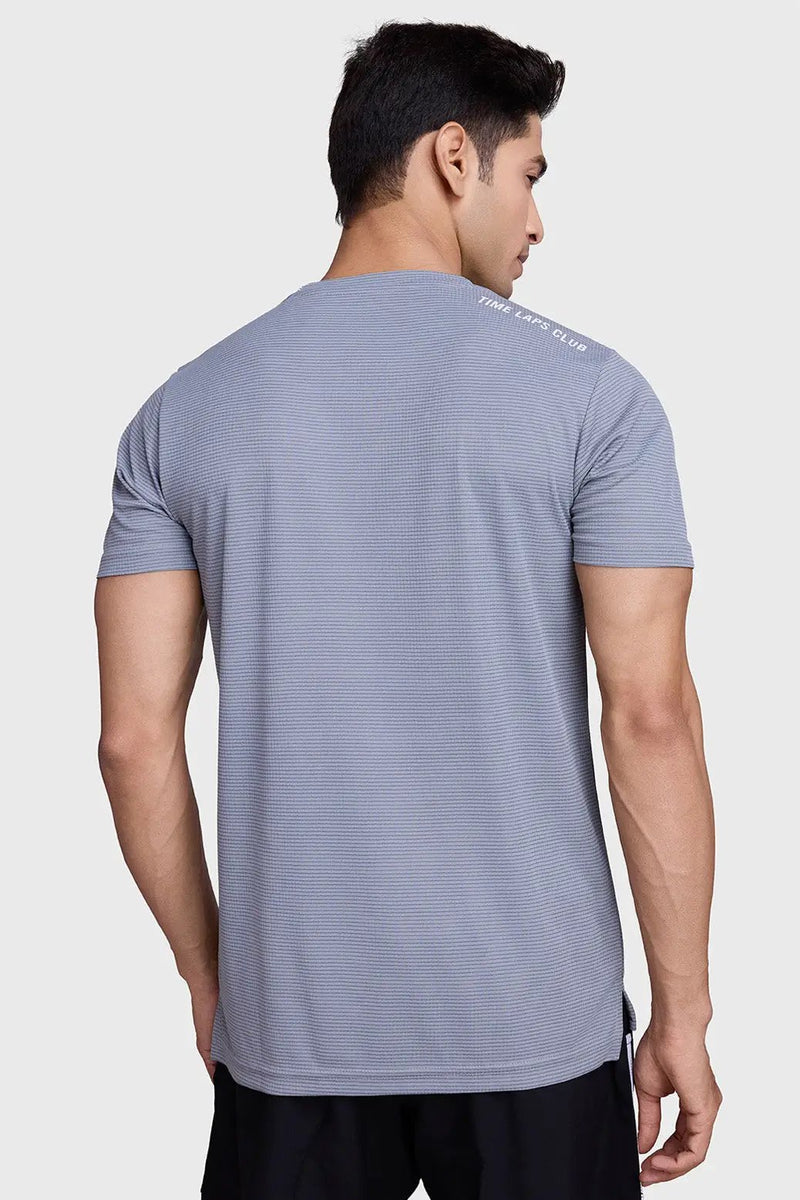 Checks Running T-shirt Ultimate Grey by Fuaark Nz
