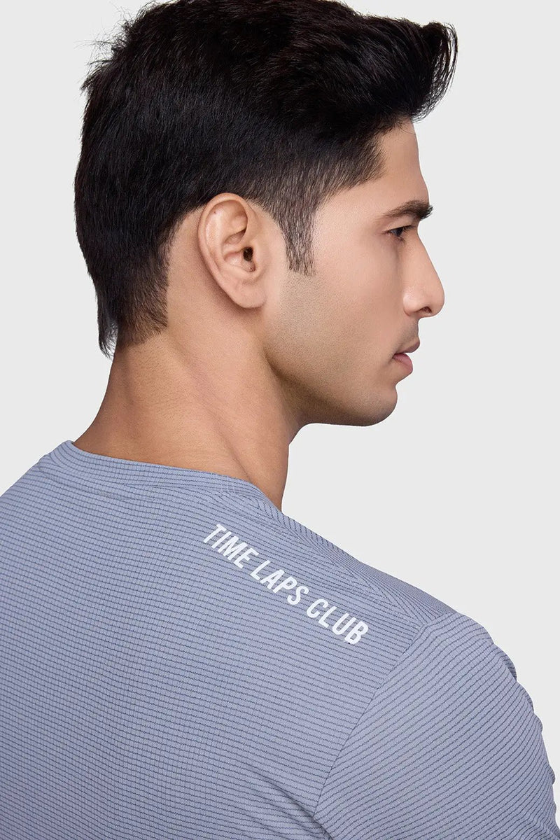 Checks Running T-shirt Ultimate Grey by Fuaark Nz