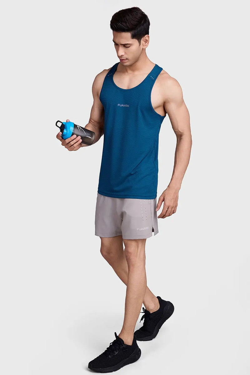 Checks Running Tank Teal by Fuaark Nz